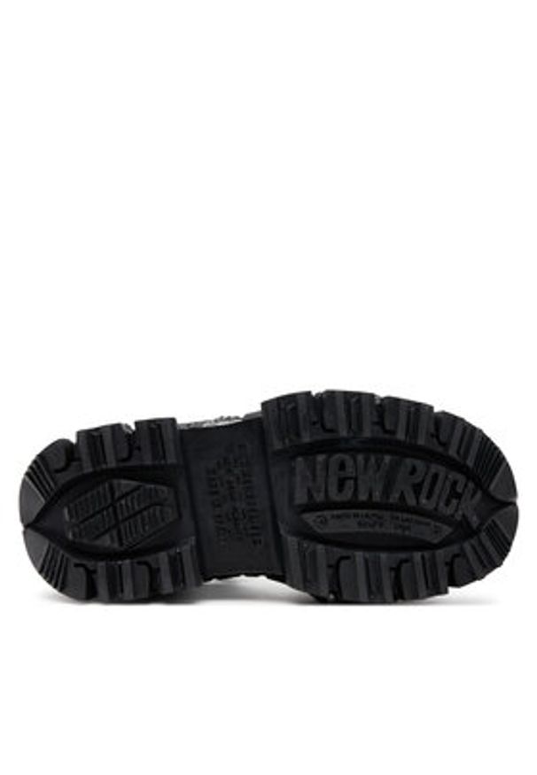 NEW ROCK Sandały M-BIOS130-C7 Czarny. Kolor: czarny. Materiał: skóra. Styl: rockowy