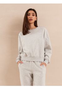 Sinsay - Dresowa bluza crewneck basic - szary. Kolor: szary. Materiał: dresówka #1