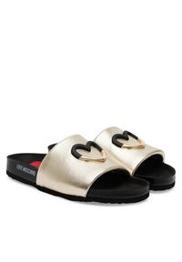 Love Moschino - LOVE MOSCHINO Klapki JA28283G1MIF0900 Złoty. Kolor: złoty. Materiał: skóra #6