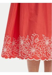United Colors of Benetton - United Colors Of Benetton Sukienka letnia 4KUSDV0B7 Czerwony Regular Fit. Kolor: czerwony. Materiał: bawełna. Sezon: lato