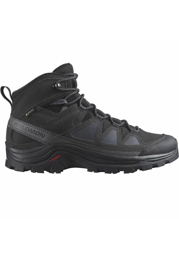 salomon - Buty górskie Salomon Quest Rove Gore-Tex. Wysokość cholewki: za kostkę. Zapięcie: sznurówki. Kolor: czarny. Materiał: materiał, syntetyk, skóra. Szerokość cholewki: normalna. Technologia: Gore-Tex