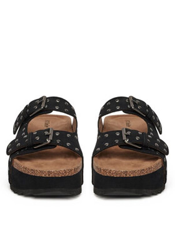 DeeZee Klapki LB-P1685 Czarny. Kolor: czarny. Materiał: materiał