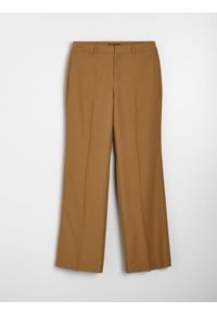 Sinsay - Eleganckie spodnie straight leg z domieszką wiskozy - żółty. Kolor: żółty. Materiał: wiskoza. Styl: elegancki #1