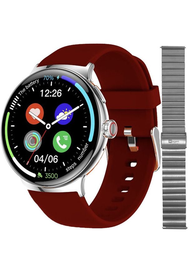Smartwatch Hagen Smartwatch damski Hagen HB10.111.535.1111-SET czerwony pasek. Rodzaj zegarka: smartwatch. Kolor: czerwony