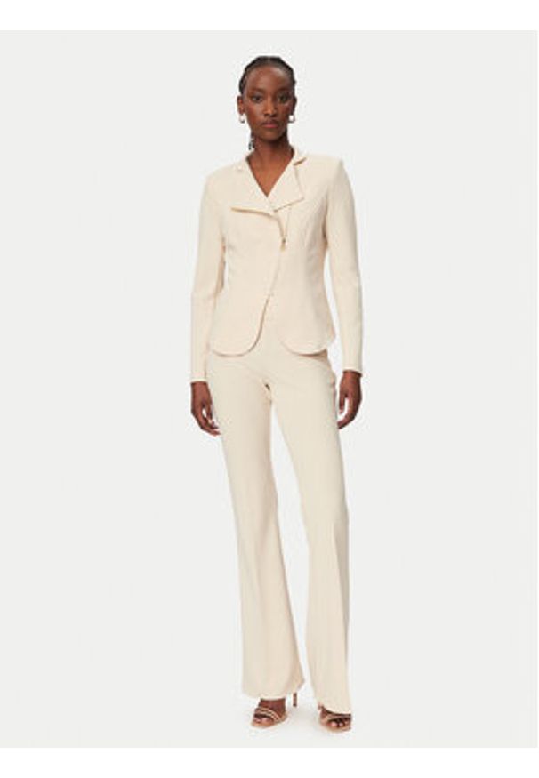 Rinascimento Marynarka CFC0127901003 Beżowy Slim Fit. Kolor: beżowy. Materiał: syntetyk