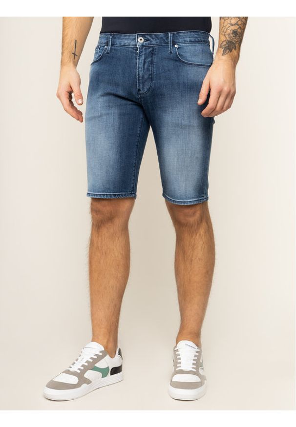 Emporio Armani Szorty jeansowe 3H1PA6 1D4DZ 0941 Granatowy Regular Fit. Kolor: niebieski. Materiał: jeans
