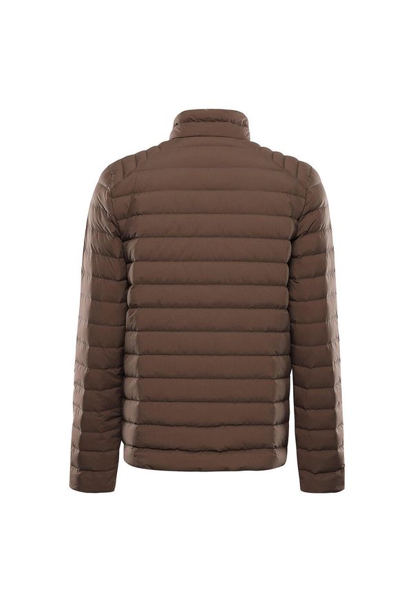 ALPINE PRO - Kurtka męska puchowa Alpine Pro Reter. Kolor: brązowy. Materiał: puch. Sport: turystyka piesza