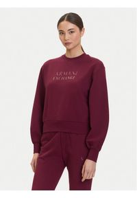 Armani Exchange Bluza XW000747 AF16114 UA343 Bordowy Relaxed Fit. Kolor: czerwony. Materiał: bawełna