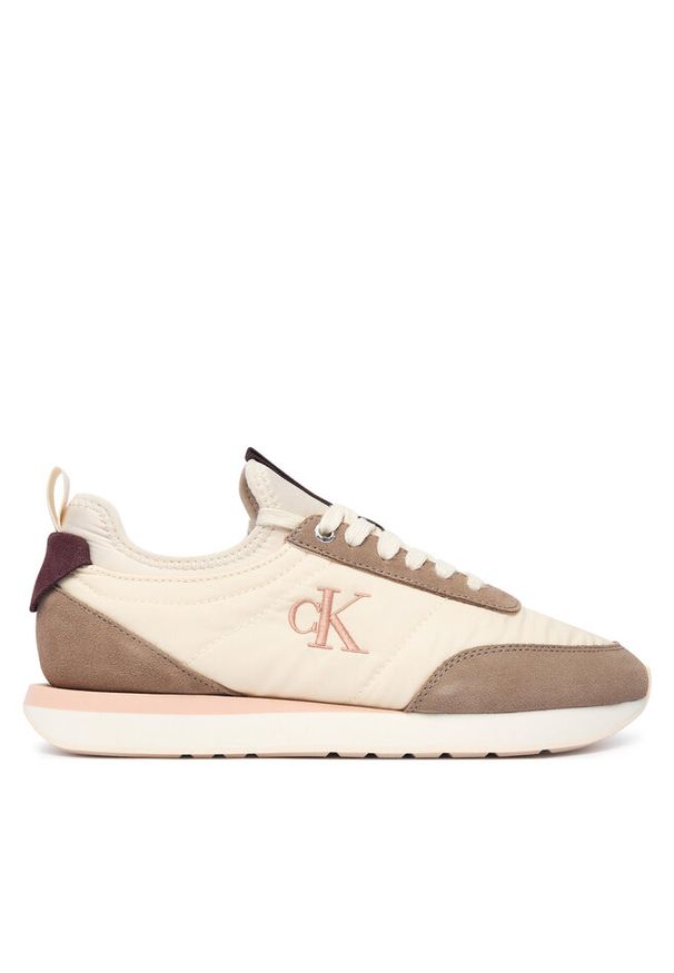 Sneakersy Calvin Klein. Kolor: kremowy