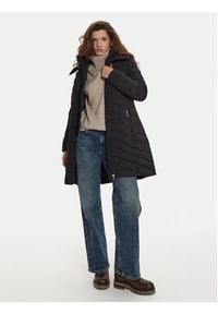 DKNY Płaszcz zimowy DLEMPN46 Czarny Slim Fit. Kolor: czarny. Materiał: syntetyk. Sezon: zima #3