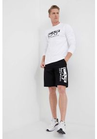 EA7 Emporio Armani bluza bawełniana męska kolor biały z nadrukiem. Kolor: biały. Materiał: bawełna. Wzór: nadruk. Styl: klasyczny #2