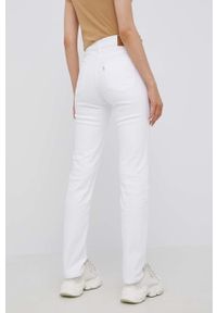 Levi's® - Levi's jeansy 724 damskie high waist. Okazja: na spotkanie biznesowe. Stan: podwyższony. Kolor: biały. Styl: biznesowy