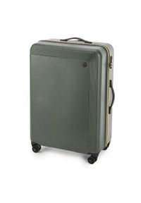 Wittchen - Duża walizka z ABS-u delikatnie żłobiona. Kolor: zielony. Materiał: guma. Wzór: kolorowy #9