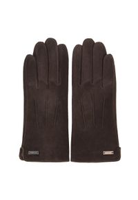 Wittchen - Damskie rękawiczki zamszowe z przeszyciami. Kolor: brązowy. Materiał: zamsz, skóra. Sezon: zima. Styl: klasyczny, elegancki #3