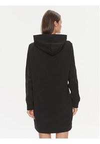 Calvin Klein Sukienka dzianinowa Hero Logo Hoodie Dress K20K206897 Czarny Regular Fit. Kolor: czarny. Materiał: bawełna #2