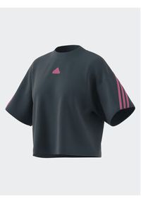Adidas - adidas T-Shirt Future Icons 3-Stripes T-Shirt IL3063 Turkusowy Loose Fit. Kolor: turkusowy. Materiał: bawełna #5