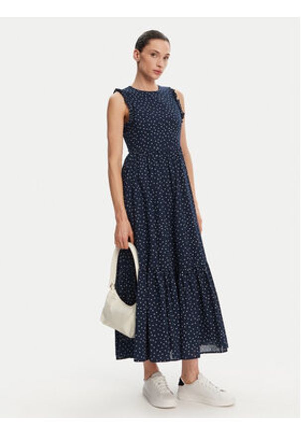 Pepe Jeans Sukienka codzienna Deborah PL953666 Granatowy Regular Fit. Okazja: na co dzień. Kolor: niebieski. Materiał: bawełna. Typ sukienki: proste. Styl: casual