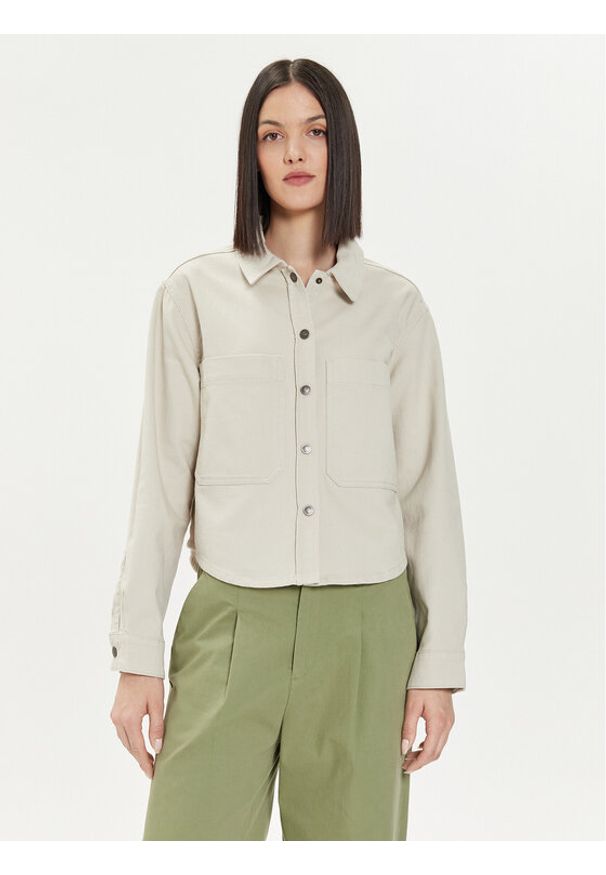 only - ONLY Koszula Drew 15308207 Beżowy Regular Fit. Kolor: beżowy. Materiał: bawełna