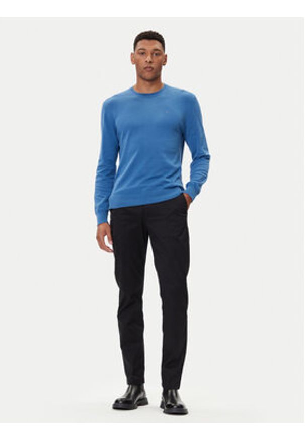 Calvin Klein Chinosy LV040EM633 Czarny Slim Fit. Kolor: czarny. Materiał: bawełna