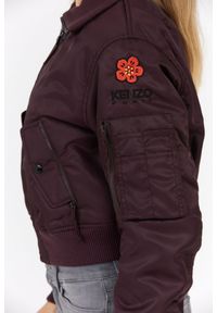 Kenzo - KENZO Bordowa kurtka bomberka damska boke flower, Rozmiar S. Kolor: czerwony #5