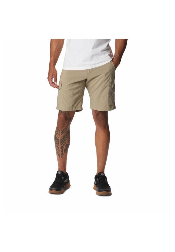 columbia - Krótkie Spodenki Turystyczne Męskie Columbia Silver Ridge Utility Cargo Short. Kolor: beżowy. Długość: krótkie. Sport: turystyka piesza