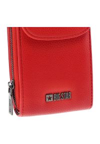 Big Star Accessories - Torba damska Big Star, typu phone bag wykonana z miękkiej ziarnistej skóry ekologicznej, czerwona, JJ574123. Kolor: czerwony. Materiał: skóra ekologiczna #3