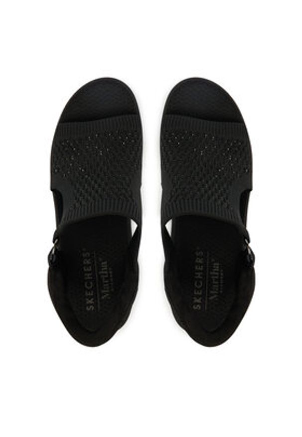 skechers - Skechers Sandały Martha Stewart: Pier-Lite - Park Path 188001/BBK Czarny. Kolor: czarny. Materiał: materiał