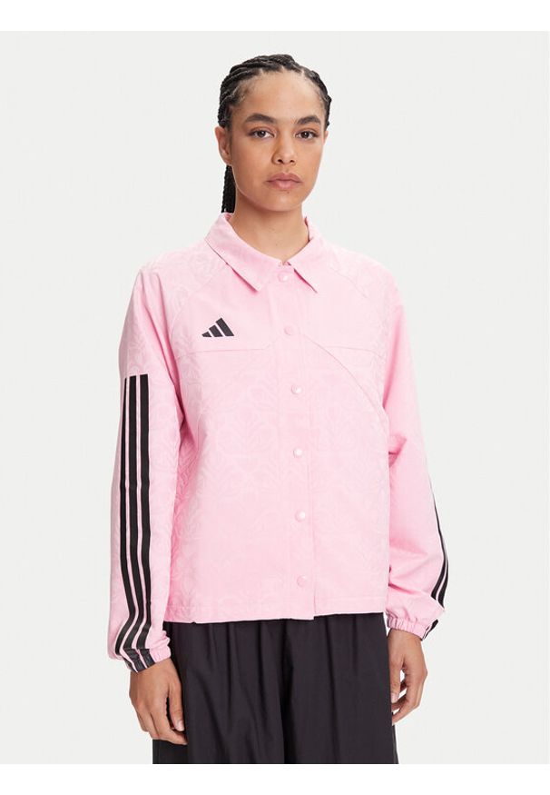Adidas - adidas Kurtka przejściowa Tiro x Common Goal Coaches JL7648 Różowy Loose Fit. Kolor: różowy. Materiał: syntetyk