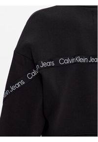 Calvin Klein Jeans Bluza Logo Tape J20J220693 Czarny Relaxed Fit. Kolor: czarny. Materiał: syntetyk, bawełna