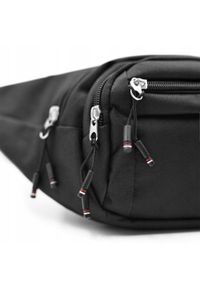 Męska Saszetka na Biodro (Nerka) - Pako Jeans - Czarna. Kolor: czarny. Materiał: poliester #3