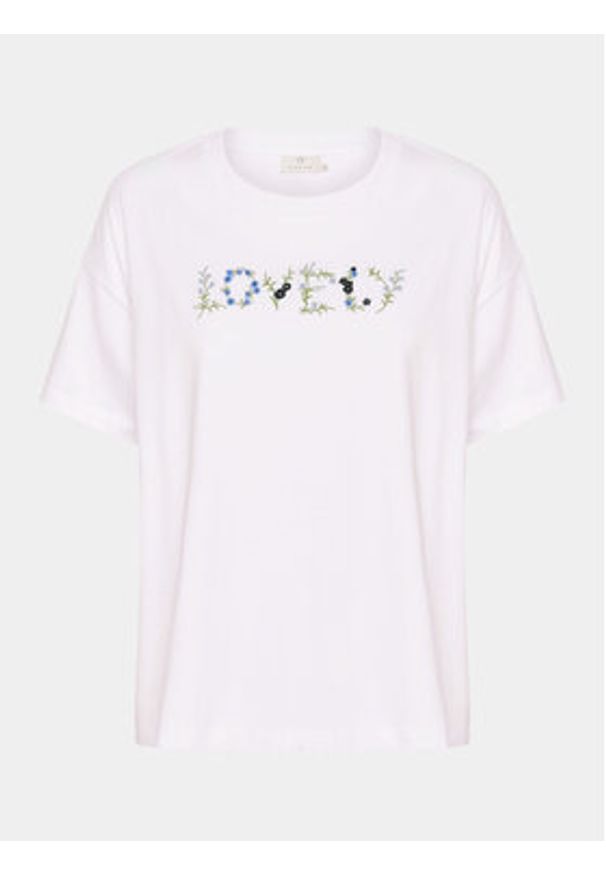 Kaffe T-Shirt Firia 10508406 Biały Regular Fit. Kolor: biały. Materiał: bawełna