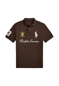 Polo Ralph Lauren Polo 710B20009002 Brązowy Regular Fit. Typ kołnierza: polo. Kolor: brązowy. Materiał: bawełna #2