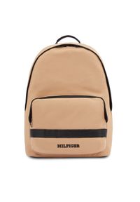 TOMMY HILFIGER - Tommy Hilfiger Plecak Th Monotype Dome Backpack AM0AM12202 Khaki. Kolor: brązowy. Materiał: materiał #1