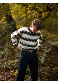 Wrangler - MESKI SWETER WRANGLER STRIPED SWEATER IVY GREEN 112371558 #4