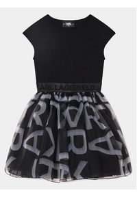 Karl Lagerfeld Kids Sukienka codzienna Z12261 M Czarny Regular Fit. Okazja: na co dzień. Kolor: czarny. Materiał: bawełna. Typ sukienki: proste. Styl: casual #6