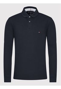 TOMMY HILFIGER - Tommy Hilfiger Polo 1985 MW0MW20183 Granatowy Regular Fit. Typ kołnierza: polo. Kolor: niebieski. Materiał: bawełna #4