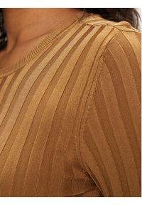 only - ONLY Sweter Ida 15268001 Brązowy Regular Fit. Kolor: brązowy. Materiał: wiskoza #5