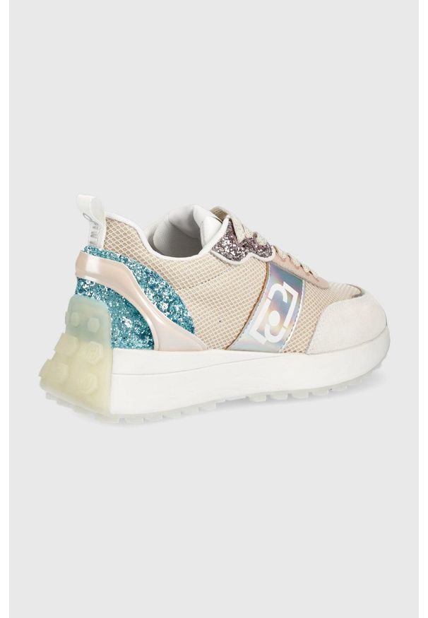 Liu Jo sneakersy LIU JO LOLO 06 kolor beżowy. Nosek buta: okrągły. Zapięcie: sznurówki. Kolor: beżowy. Materiał: guma. Obcas: na platformie