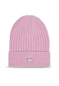 Tommy Jeans Czapka Tjw Cosy Knit Beanie AW0AW15462 Różowy. Kolor: różowy. Materiał: syntetyk