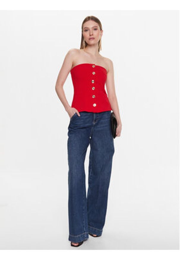 Pinko Top 100112 7624 Czerwony Slim Fit. Kolor: czerwony. Materiał: syntetyk