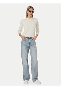 TOMMY HILFIGER - Tommy Hilfiger Sweter Full WW0WW52298 Kremowy Regular Fit. Kolor: kremowy. Materiał: bawełna #2