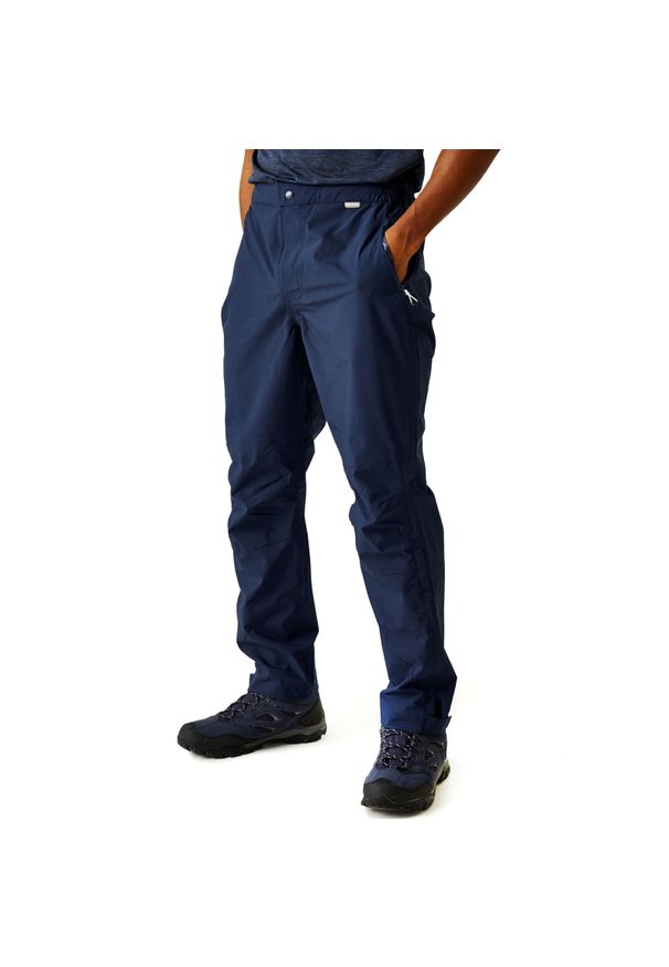 Regatta - Spodnie turystyczne męskie Highton Stretch. Kolor: niebieski. Długość: długie. Sezon: lato. Sport: turystyka piesza