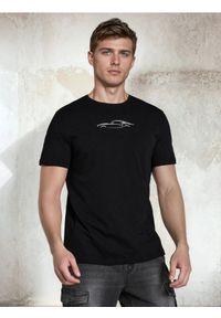 Sinsay - Bawełniana koszulka z nadrukiem - czarny. Kolor: czarny. Materiał: bawełna. Wzór: nadruk #1