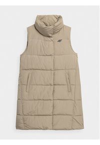 4f - 4F Bezrękawnik 4FAW23TVESF076 Beżowy Regular Fit. Kolor: beżowy. Materiał: syntetyk. Długość rękawa: bez rękawów #7