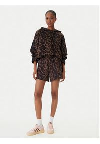 Adidas - adidas Szorty sportowe Workout Essentials Leopard Woven JZ4935 Brązowy Regular Fit. Kolor: brązowy. Materiał: syntetyk #4