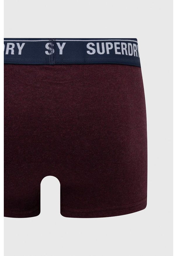 Superdry Bokserki (2-pack) męskie kolor bordowy. Kolor: czerwony. Materiał: bawełna