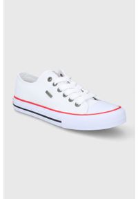 Cross Jeans tenisówki damskie kolor biały. Nosek buta: okrągły. Zapięcie: sznurówki. Kolor: biały. Materiał: guma #4
