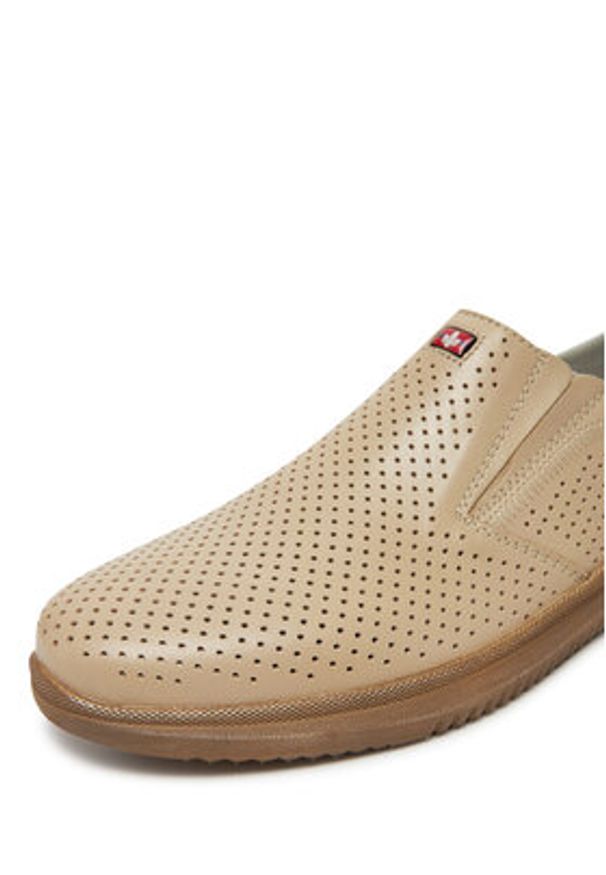 Rieker Półbuty 10452-60 Beżowy. Kolor: beżowy. Materiał: skóra