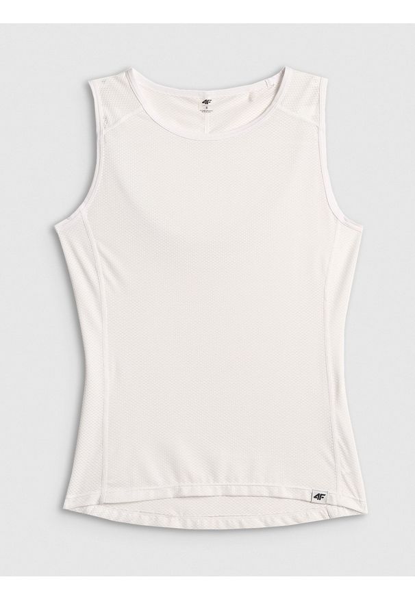 4f - 4F Potówka kolarska damska - biała S. Kolor: biały. Materiał: włókno, skóra. Długość: długie. Sport: kolarstwo