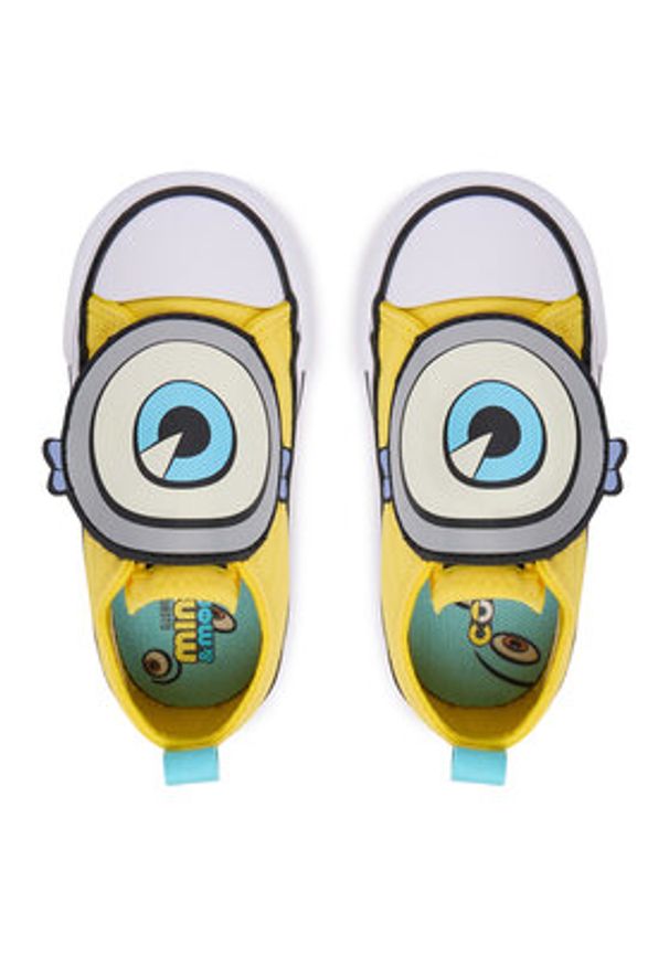 Converse Trampki Converse x Minions Chuck Taylor All Star One Strap Easy-On A21407C Żółty. Kolor: żółty. Materiał: materiał